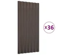 vidaXL Wellblech, Dachpaneele 36 Stk. Pulverbeschichteter Stahl Braun 80x36 cm