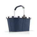 reisenthel carrybag herringbone dark blue – Stabiler Einkaufskorb mit viel Stauraum und praktischer Innentasche – Elegantes und wasserabweisendes Design