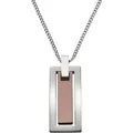Zeeme Stainless Steel Halskette Edelstahl zweifarbig 50cm lang