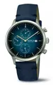 Boccia Titanium Herrenuhr Chrono Saphirglas Leder Blau 40mm 3744-01