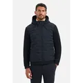 NO EXCESS Steppjacke No Excess Jacke mit Strickärmeln blau XXL (56)