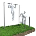 Klimmzugstange Barren Outdoor Kraftstation Dipstation Training Draußen Bis 250 kg Davski