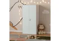 en.casa Kinderkleiderschrank »Sandnes« mit 2 Türen 123 x 60 x 40 cm Weiß/Mintgrün