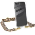 Handykette für iPhone 8 Plus / 7 Plus Boho Schnur Hülle Band Hellbraun / Braun
