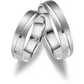 Partnerring MARRYA "Edelstahl Ringe Trauringe Eheringe Partnerringe" Gr. 52, silber (damen ring, silber), Fingerringe, Damen, 52, Edelstahl