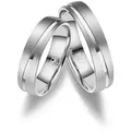 MARRYA Partnerring Edelstahl Ringe Trauringe Eheringe Partnerringe silberfarben 52