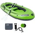 VEVOR Schlauchboot Fischerboot für 3 Personen, Robustes, Tragbares Bootsfloßkajak aus PVC, 310 x 165 cm Hochleistungspumpe, Angelrutenhalter, 499 kg Kapazität