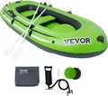 VEVOR Schlauchboot Fischerboot für 5 Personen, Robustes, Tragbares Bootsfloßkajak aus PVC, 45,6-Zoll-Aluminiumruder, Hochleistungspumpe, Angelrutenhalter und 2 Sitze, 499 kg Kapazität