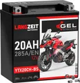 LANGZEIT YTX20CH-BS GEL Motorradbatterie 12V 20Ah 285AEN GEL Batterie 12V 51892