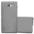 Cadorabo Schutzhülle für Sony Xperia M2 / M2 AQUA Hülle in Grau Handyhülle TPU Silikon Etui Cover Case