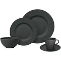 Villeroy & Boch – Manufacture Rock Kombi-Set, 20 Tlg., Geschirr Set Für 4 Personen, Premium Porzellan, Schwarz