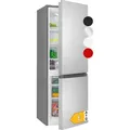Bomann® Kühlschrank mit Gefrierfach |  | 143cm | Kühl Gefrierkombination leise | Türanschlag wechselbar | 175L | KG 320.2 inox - Silber