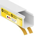 Kabelkanal aus hochwertigem PVC weiß Selbstklebend 2m - 5 Stück - 20x20mm