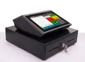 10" All-in-One MINI Kasse für Einzelhandel und Lieferservice: Kiosk, Imbiss, Zeitungskiosk, Laden: Terminal, Bondrucker, Kundenanzeige, Kassenlade. KassenSichV, TSE-Konform