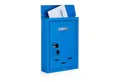 relaxdays Briefkasten mit Namensschild, blau