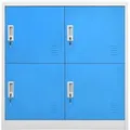 vidaXL Schließfachschrank Hellgrau und Blau 90x45x92,5 cm Stahl Modell 1