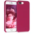 kwmobile Hülle kompatibel mit Apple iPhone 7 Plus/iPhone 8 Plus Hülle - Silikon Handy Case - Handyhülle weiche Oberfläche - kabelloses Laden - Granatapfelrot