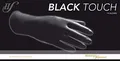 Hercules Sägemann - Black Touch M | Schwarze Einweghandschuhe für Friseure | Puderfreie Latexhandschuhe mit extra langem Roll-Rand | Inhalt: 10 Gummihandschuhe Größe M