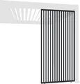 Vertikale Lamellenwand für Pergola | aus Aluminium | 3 Maße | Grau