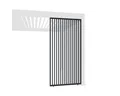 Weide Pavillonseitenteil Vertikale Lamellenwand für Pergola aus Aluminium 3 Maße Grau, 93x234 cm, Seitenteil