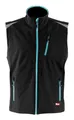 Fortis Herren-Weste twenty-four, schwarz/türkis, Größe XL