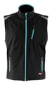 Fortis Herren-Weste twenty-four, schwarz/türkis, Größe XL
