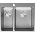 Mexen Flexo Edelstahlspüle 1,5-Becken 610 x 510 mm, Inox HC - 6446611500-01HC