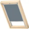 VELUX Original Verdunkelungsrollo für VELUX dachfenster S08, SK38, Blaugrau, Grauer Führungsschiene