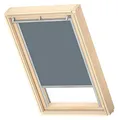 VELUX Original Dachfenster Verdunkelungsrollo, mit Grauer Führungsschiene, Blaugrau, für S08, SK38