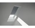 VELUX Verdunkelungsrollo uni blaugrau manuell Rahmen aluminium DKL S08 4581S