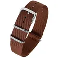 STEINMEISTER Uhrenarmband silberfarbig braun Stegbreite: 16 mm