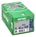 Spax Senkkopfschraube T-STAR+ 4,5 x 35/25 Wirox HP - 500 Stück - 0191010450355