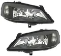 Scheinwerfer Set für Opel Astra G 98-05 Halogen Schwarz H7 HB3 LWR vorne TYC