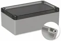 POLLIN, Polycarbonat Gehäuse, 200 x 120 x 75 mm, IP66, Lichtgrau, Glasklarer Deckel
