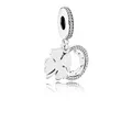 Pandora Bead Charm Damen 792089CZ Silber vierblättriges Kleeblatt