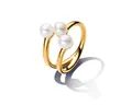 Pandora Fingerring Essence Ring Damen Süßwasserperlen Vergoldet 163285C01 Gr. 50