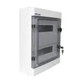 ELEKTRO-PLAST Verteilerkasten mit Schloss RH 24/Z IP65 Feuchtraumvert​eiler 24 Module Aufputz Sicherungskasten RH24/Z 36.25 4095, Weiß