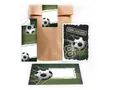 LIMONIA Einladungskarten Fußball zum 8. Geburtstag Einladungen Karten mit Umschlägen Mitgebsel, Mitbringsel Set Fussball zum achten Kindergeburtstag Gastgeschenke
