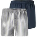 SCHIESSER Herren Web-Boxershorts, 2er Pack - Webware, Baumwolle