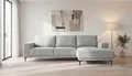 OTTO home Ecksofa Polsterecke Oland, Struktur, Flachgewebe, Luxus-Microfaser, Boucle, L-Form, 280 cm, Wellenunterfederung, Skandi-Design, Metallfüße