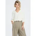 JDY Shirtbluse JDYDIVYA LIFE 3/4 TOP WVN NOOS weiß S (36)