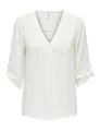 JDY Damen JDYDIVYA 3/4 TOP WVN NOOS T-Shirt, Cloud Dancer, 36