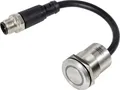 TRU COMPONENTS TC-12835308 TC-PS223P10YSSG12T M12 MALE CONNECTOR Piezotaster 24V 0.2A 1 x Aus/(Ein)