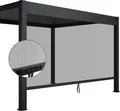Juskys Seitenwand 4 m für Lamellendach Tahiti - Aluminium & Stoff - Anthrazit