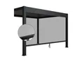 Juskys Seitenwand für Lamellendach Tahiti - Rollo 4 m - Aluminium & Stoff - Zubehör Anthrazit