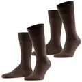 FALKE Socken Happy 2-Pack Socken (2-Paar) Set aus 2 Paar Baumwollstrümpfen braun 47-50