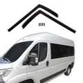 J&J AUTOMOTIVE | GP Windabweiser Regenabweiser Passend Für Ducato ab 2006, Schwarz, Getönt, Set 2-Teilig, Aerodynamisch, Acrylglas