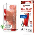 DISPLEX Panzerglas 10H + Schutzhülle für Samsung S23 Ultra, Schutzhülle, Eco-Montagerahmen, kratzer-resistente Glasschutzfolie