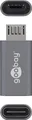 USB 2.0 Adapter, USB-C Buchse micro USB Stecker (Typ B) - Farbe: grau