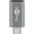 Goobay USB 2.0 Hi-Speed Adapter, Grau, Grau (USB Typ-C) (55553)